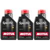 MOTUL 3 Litri Olio Motore Auto Motul Specific 0101 10W50 ACEA C3 ABARTH 100% Sintetico