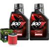 Motul Kit Tagliando Olio Motul 300V 15W50 + Filtro Per Yamaha CZD300 A X-Max�2017>2018