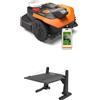 Worx Landroid Vision Cloud WR303E 2WD Robot Tagliaerba con Garage, Senza Filo Perimetrale per 300 m², (Evitamento Ostacoli AI, Navigazione VSLAM + RTK Cloud, Mappatura Automatica, Controllo App)