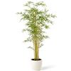edihome, Piante Finte da Interno, Bambù artificiale 150 cm, Pianta Finta da Interno - Albero Decorativo Realistica con Vaso per Casa Ufficio Hotel (Bambù, 150 cm)