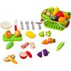 19 Pieces Frutta e Verdura Giocattolo Plastica Gioco Infantile per Cucina Finta
