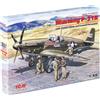 ICM- Americano Mustang P-51B 48125-Modellino Pilota USAAF e Ground Personnel, Co