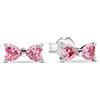 PANDORA Orecchini Donna Argento Fiocco Rosa Brillante 293505C01