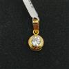 Manuel Ruso Pendente Oro 18K 750 Mls. Chaton 6,6 Mm. Zirconia