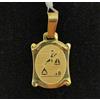 SR Pendente Oro 18 K 750 Mls. Oroscopo Bilancia, Forma Di Pergamena.