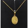 FMF Pendente E Catena Oro 18k 750 Mls. Vergine Miracolosa 17,3 Mm. Modello " Intimi