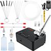 VEVOR Kit Compressore a Doppia Azione, Pistola Aerografo Velocità del Flusso ≥10 L/min con Kit Accessori Completi, Utilizzo per Pittura di Modelli, Artigianato, Decorazione di Torte, Grafica per Auto