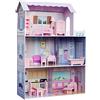Teamson Kids La casa delle bambole giganti di Olivia's Little World, grande casa di bambole in legno con mobili e accessori, casa da bambole da 3 piani per bambini, casa delle bambole per 12 bambole, 3 anni +