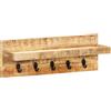 vidaXL Appendiabiti a Muro 60x15x20 cm Legno Massello di Mango Grezzo