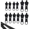 KEPYATI 12 Pezzi Ripara Cerniere Lampo Zip Cursore Cerniera（Grande, Medio, Picco