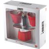 Bialetti 0006190 Set Mini Express macchinetta per 2 Tazze + 2 Bicchierini, Rosso