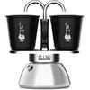 Bialetti Caffettiera Mini Express Induction, 2 Tazze (100 ml), Adatta a Tutti i