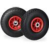 relaxdays 2X Ruote per Carriola, in Gomma Antipanne, 3.00-4", ASSE 2 3XIK