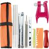 VonLux Affilatura per Motosega Kit, Affila Catena Motosega Kit, Affilatura Lama Motoseg