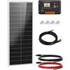 ECO-WORTHY Kit Pannello Solare 100 W 12 V, 100 W Pannello Solare 18 BB Tipo N, E