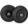 Relaxdays 2X Ruote per Carrello, Pneumatici in Gomma Antipanne, 4.1 Zt2x