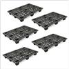 EMPOTEC 5 BANCALI PALLET PEDANA PLASTICA NERO LEGGERO ROBUSTO 120x80x14 CM PORTATA 700KG