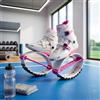 Scarpe da Salto Fitness Bianco e Rosa Scarpe da Rimbalzo con Molle Basso