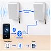 Vetrineinrete Casse Amplificate Bluetooth da Parete 2x30W con Telecomando Kit Filodiffusione