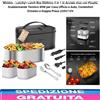 Wintem Porta Pranzo 3in1 Elettrico in Acciaio Inox, Scaldavivande da 80W 220V/12V