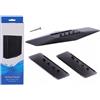 Supporto Verticale Per Sony Play Station 4 PS4 Slim Pro Nero Traslucido Stand