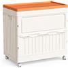 Contenitore Portaoggetti con Ruote, Scatola Organizer per Vestiti in Plastica