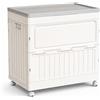 Contenitore Portaoggetti con Ruote, Scatola Organizer per Vestiti in Plastica