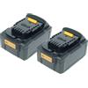 vhbw 2x Batteria per Dewalt DCD980L2 DCD797 DCD980 DCD980M2 DCD796P2 DCD796NT 4Ah 18V