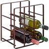 Relaxdays Cantinetta per 9 Bottiglie, Scaffale Portabottiglie in Ferro Verniciat
