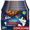 FELIX Sensations Extras Cibo Umido per Gatti Adulti Bocconcini con M SQpu