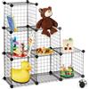 Relaxdays Scaffale Componibile Rete Metallica, 6 Scomparti, DIY, Cub X3W7