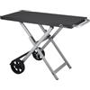 Little Balance 3047 Easy Trolley, Carrello pieghevole per Plancha Barbecue, Carrello con ruote, 2 ruote, giardino, terrazza, campeggio, esterno e interno, 3 ganci in acciaio inox, acciaio inossidabile
