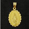 SR Ciondolo In Oro 18K 750 Mls. Medaglia Della Vergine Miracolosa. 28 Mm.