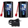 Zeee 2S Batteria Li-Ion 7,4V 2000mAh con spina Deans T compatibile con auto RC i