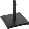 Outsunny Base per Ombrellone 13kg in Cemento Finitura Lucida Nero 40x40x43cm
