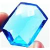 Brasiliano Topazio Blu Taglio Fantasia 60.50 KT Certificato Loose Gemma Con