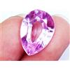 Gemma Sfusa Kunzite Naturale Rosa Taglio A Goccia 9.40 Ct Riscaldata GGL