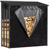 Gardiun Wood Shed III 185 x 70 x 185 cm in acciaio zincato, copertura impermeabile, telone protettivo e supporto inferiore