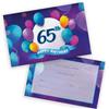 Stuff4 Inviti per festa di 65° compleanno, uomini e donne, confezione da 20 palloncini felici, per adulti, per amici e familiari, formato A6, biglietti di invito per feste di compleanno, con buste pieghevoli