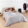 BL BELUM BELUM | Copripiumino con bottoni 100% cotone Modello Magical Hedwig letto da 150/160 (240 x 240 cm); Copripiumino leggero e confortevole; Copripiumino per licenza ufficiali