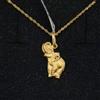 FMF Pendente E Catena Oro 18K 750 Mls. Elefante. Ref 07751-0-7