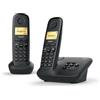 GIGASET A270ADUOBLACK 2 X TELEFONO CORDLESS ECO PLUS SISTEMA SEGRETERIA