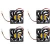 No 4 Pezzi 70X70mm 12V A 3 Pin PC Computer Case CPU DC Brushless Ventola di Ra1386