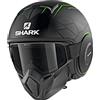 Shark Casco moto Shark STREET DRAK HUROK MAT KGK, Nero/Verde, XS