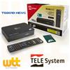 TELE System DECODER SATELLITARE TV SAT TELESYSTEM TS9019 HD con tessera tivusat HD