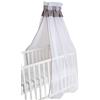 roba Baldacchino Air per Lettino e Culla - 16% cotone e 84% PES - 160 x 250 x 0.5 cm - Permette il Circolo dell'Aria - Design che si Adatta ad ogni Cameretta - Grigio