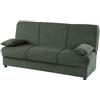 Divano Letto 3 Posti 190x81x90 Con Contenitore Cosy Bacos Verde