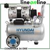 Hyundai Compressore aria super-silenziato 24 lt Hyundai KWU750-24L oil free 8bar 1,0Hp