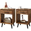 YMYNY Set di 2 Comodini, Tavolini da Notte, Tavolini Salotto, Cassetto in