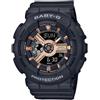 Casio Orologio da donna Casio Baby-G BA-110XRG-1AJF, nero x oro rosa